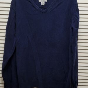 St. John's Bay XXL Cotton/Cashmere Sweater - Navy
